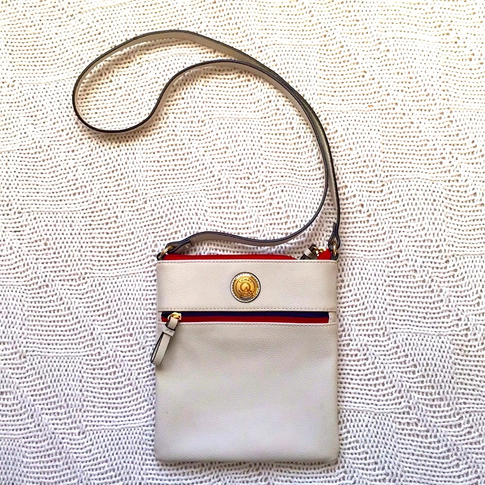 🔔🕊️LAST CHANCE NWOT Tommy Hilfiger Cream/Red/Blue Crossbody Purse